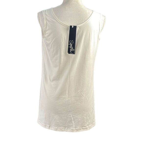 New Sympli Call It A Day Tank Top Shell Size 8 White Classic Minimalist Neutral - Picture 3 of 12